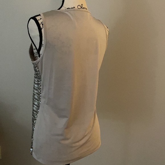 Jones New York Silver Gray Sequin Tank Top Size Small S. Perfect for Holidays! - Picture 2 of 4